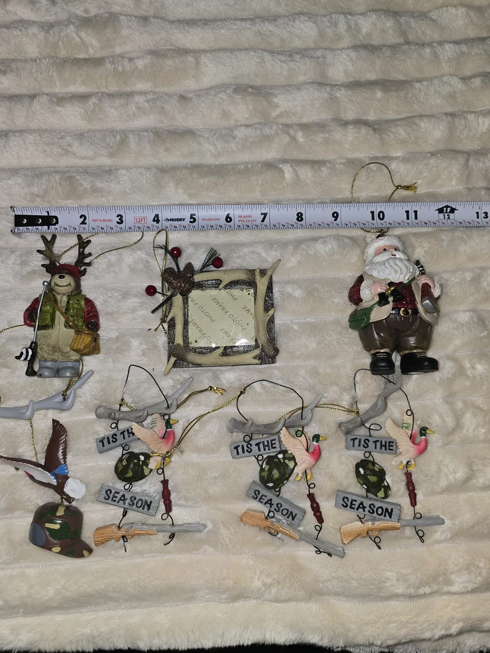 Lot Of 7 Resin Hunting Christmas Ornaments